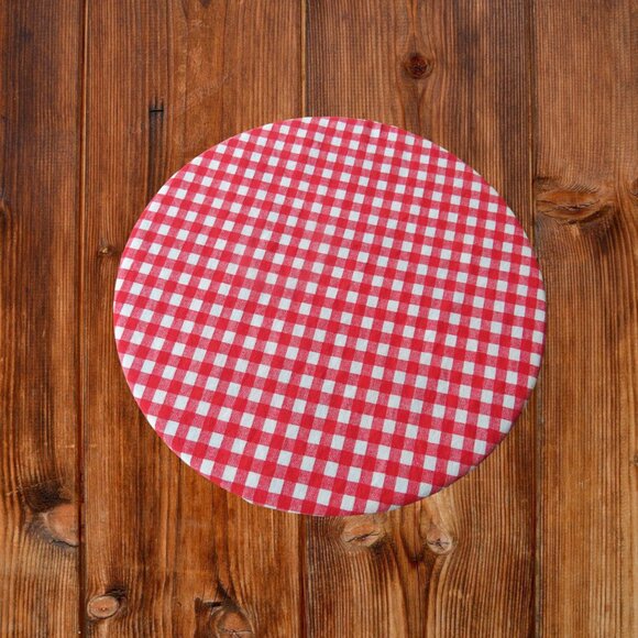 Kitchenaid Bowl Cover Reversible Sunflowers and Red Gingham Mixer Bowl Cover - Picture 7 of 7